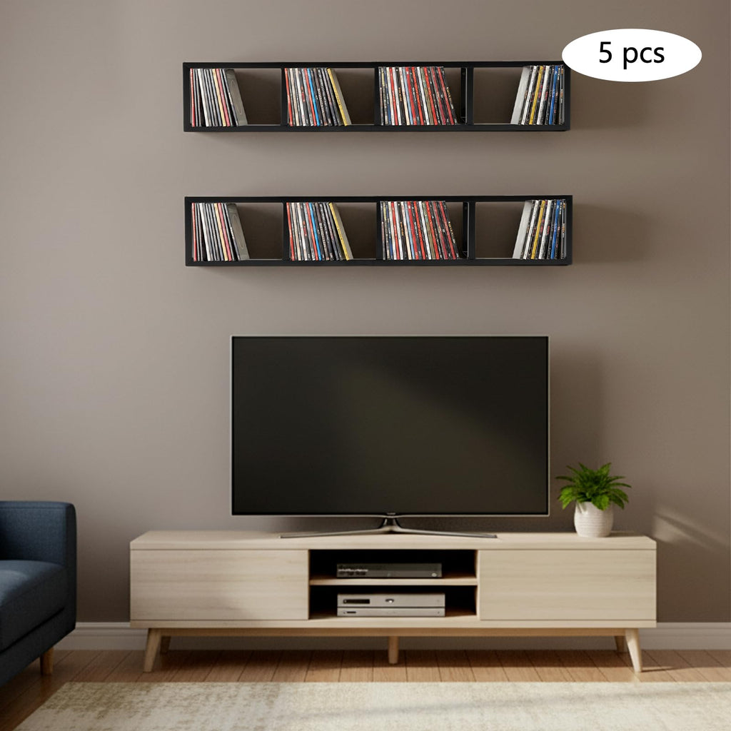 34 Inch Wall Mount Media Storage Rack F6102