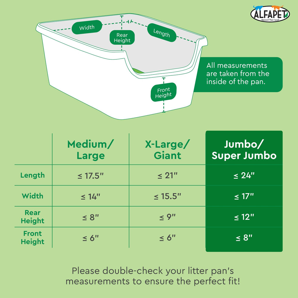 Super Jumbo 15Count Tear-Resistant Waterproof Cat Litter Box Liners X856