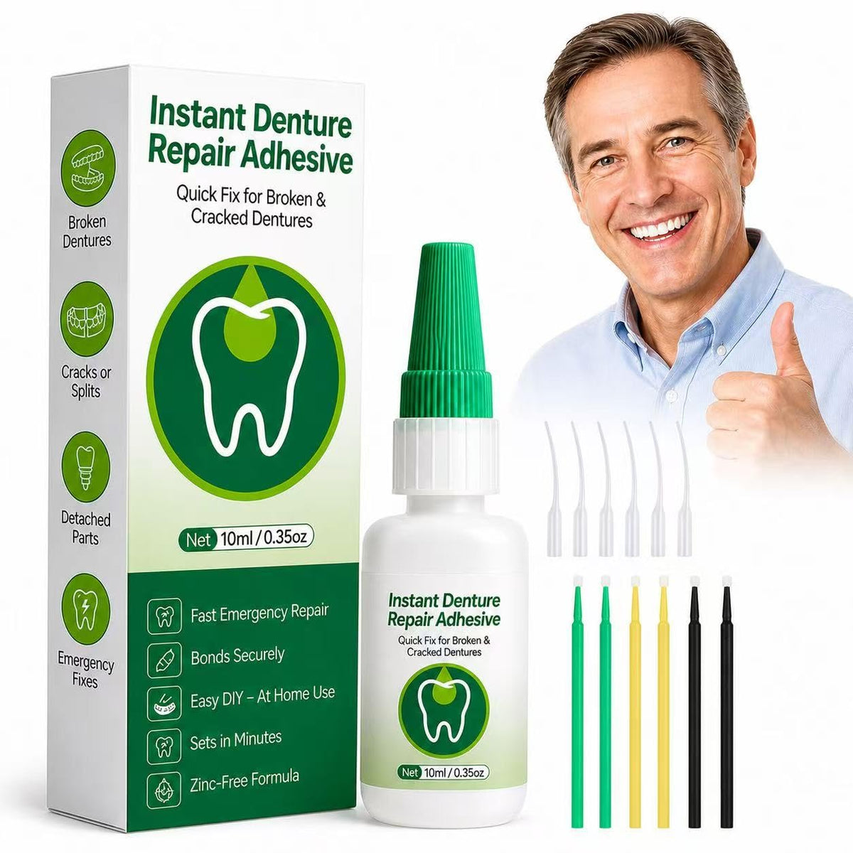 Denture Repair Adhesive Kit 10ML B93408