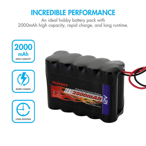 12V 2000mAh NiMH Rechargeable Battery Pack Y873215