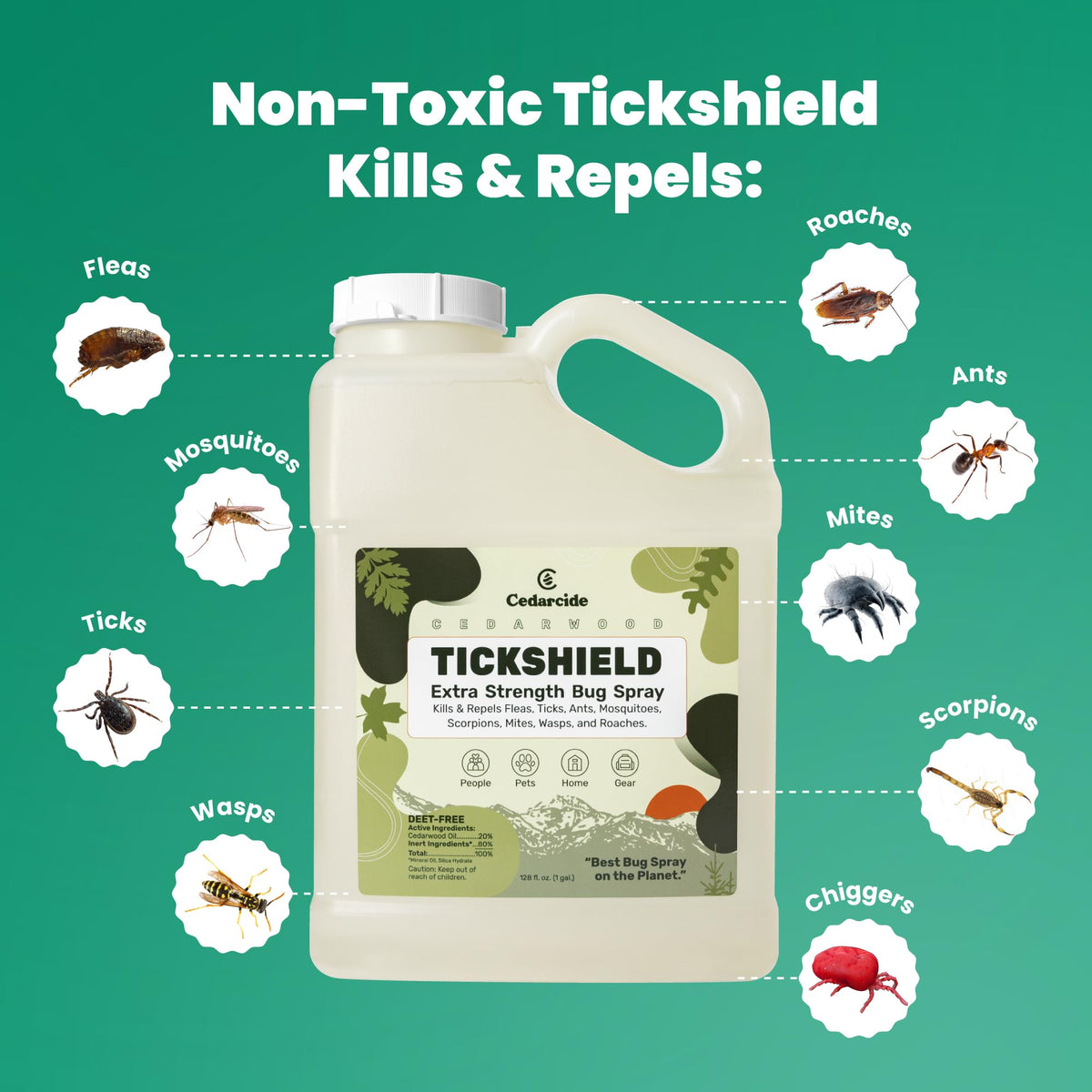 Cedar Oil Tick & Mosquito Repellent Spray F86790
