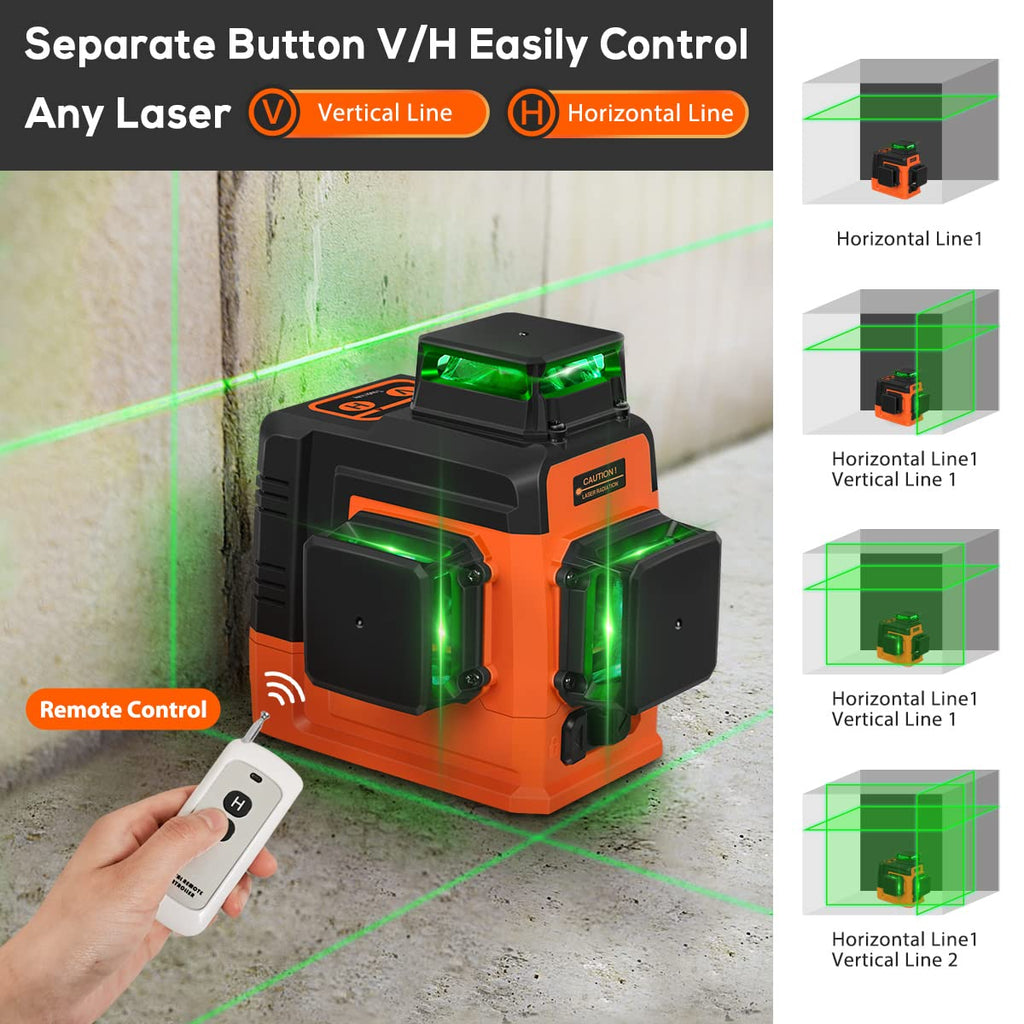 Self Leveling 3D Green Laser Level O7556