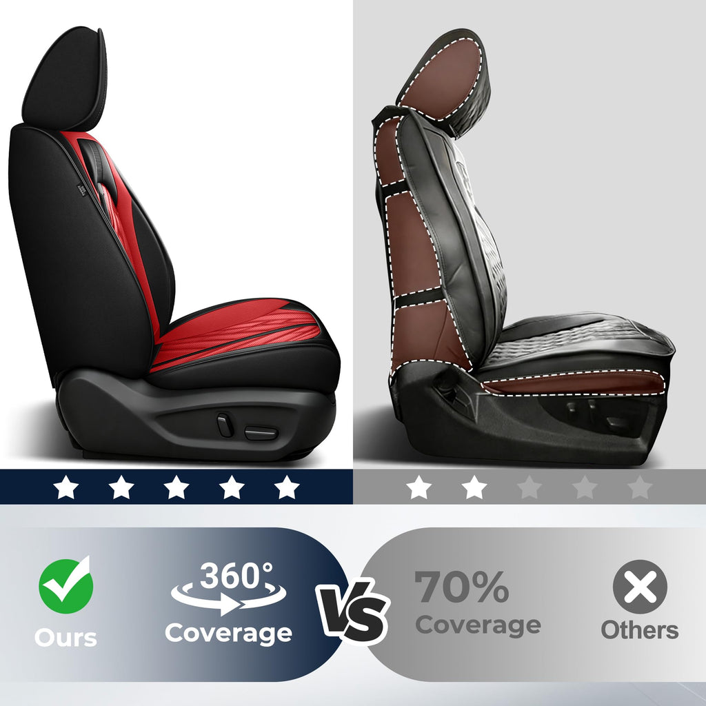 Leather Full Set 5 Seats Seat Covers W9843
