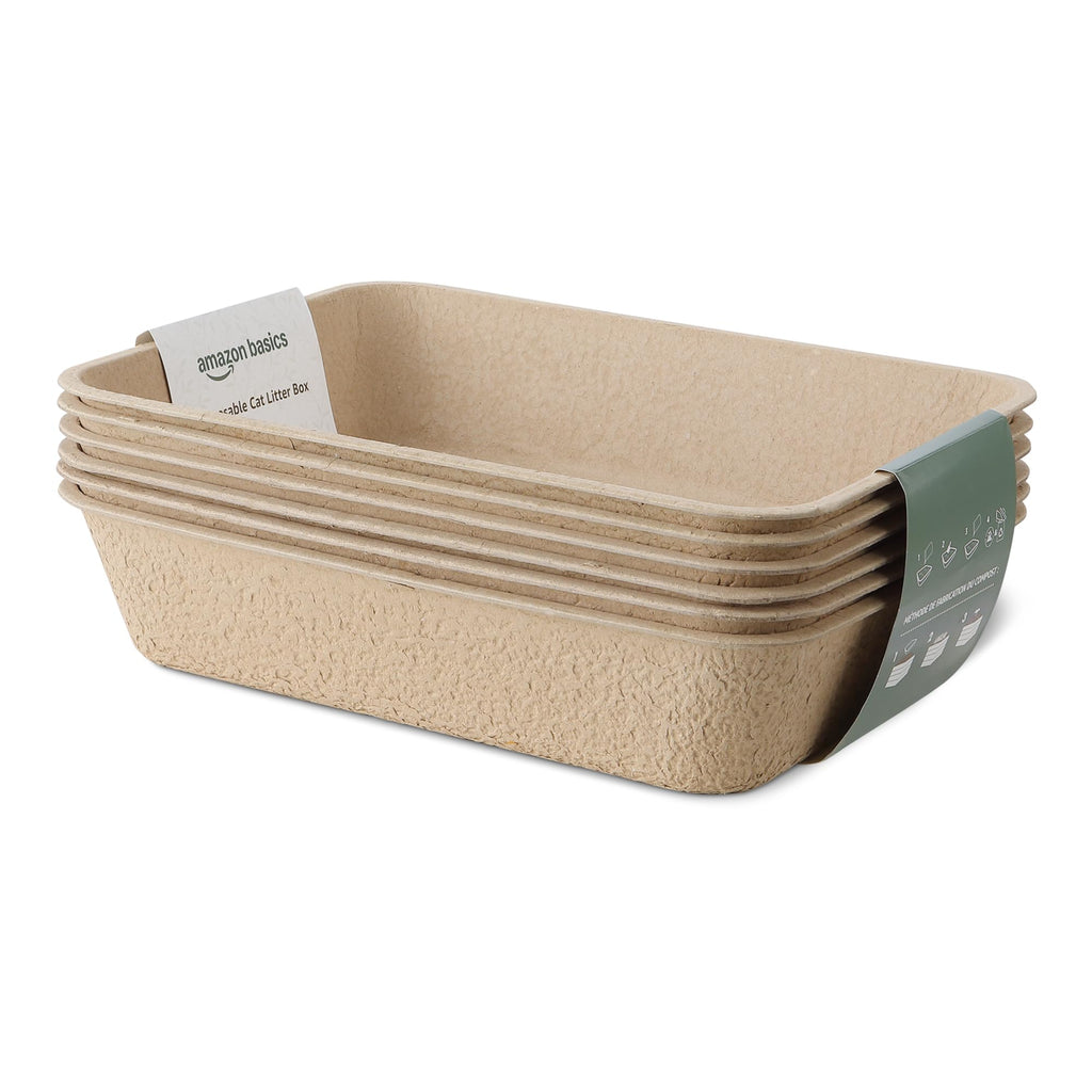Disposable Cat Litter Box Large 6-Pack O532