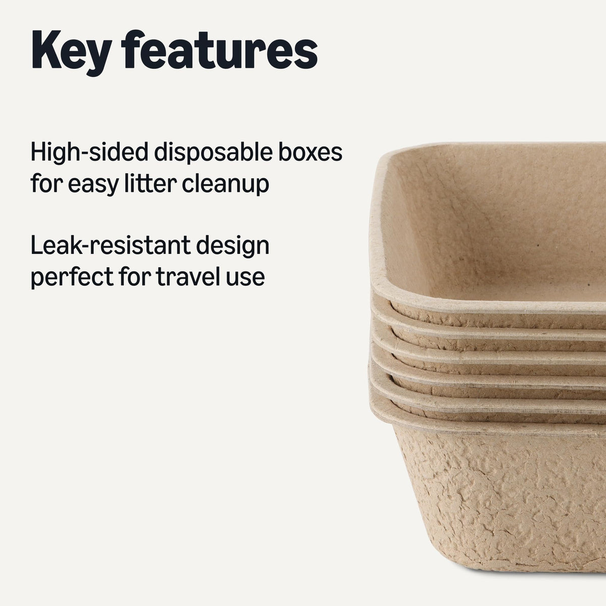 Disposable Cat Litter Box Large 6-Pack O532