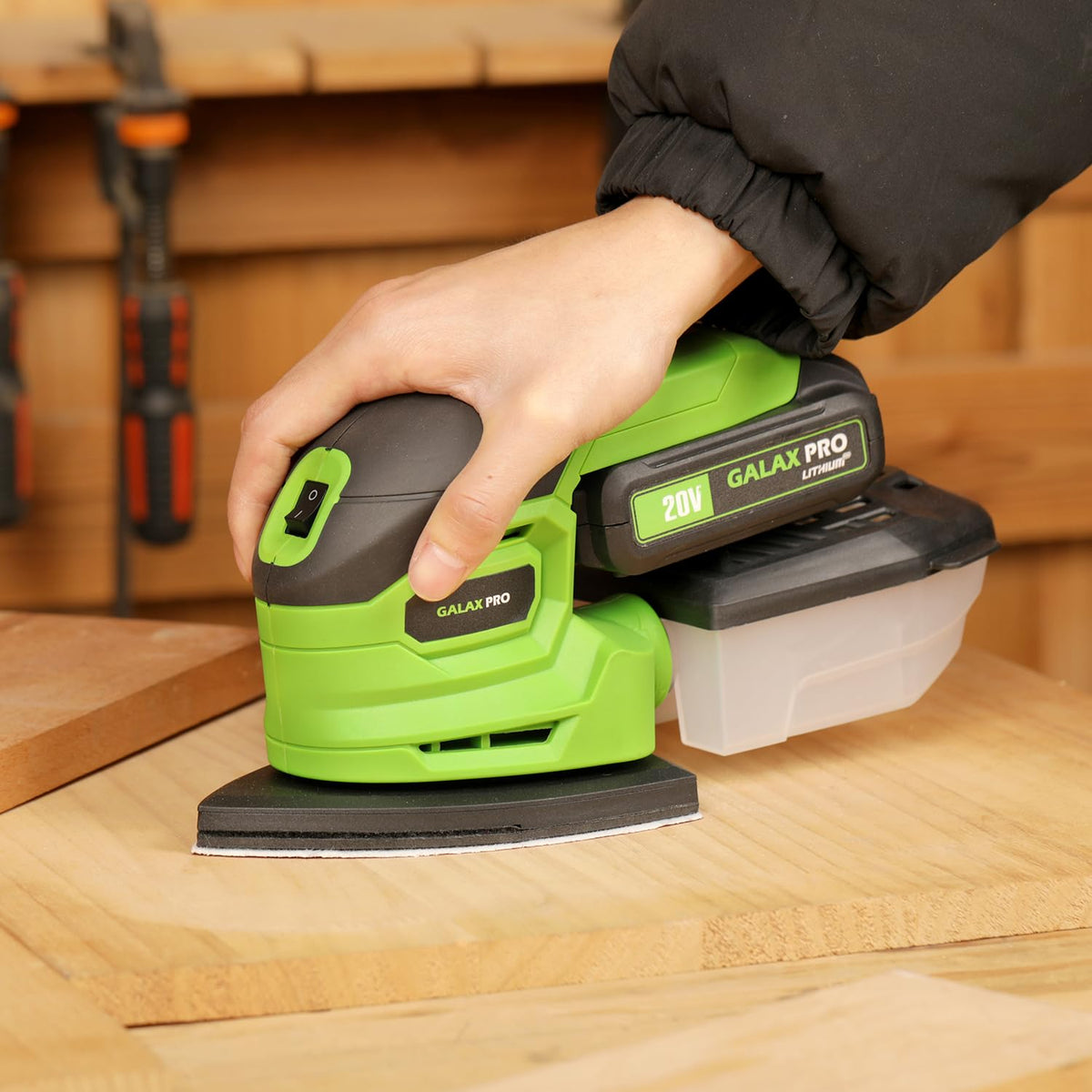 Cordless Detail Sander 2.0Ah Battery, 20 Pcs Sandpapers M372060