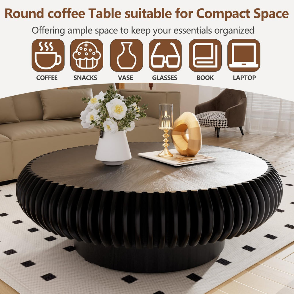 Black Round Coffee Table Z473624