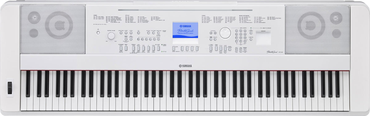 88-Key Weighted White Digital Piano with Furniture Stand L51302