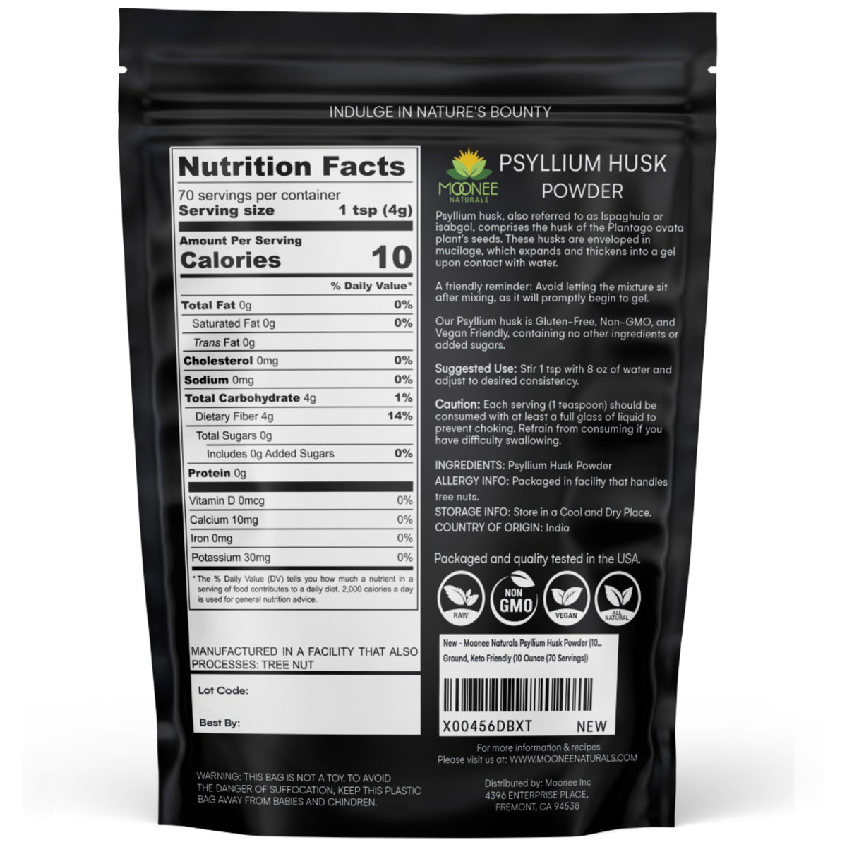 Psyllium Husk Powder 10 OZ E283