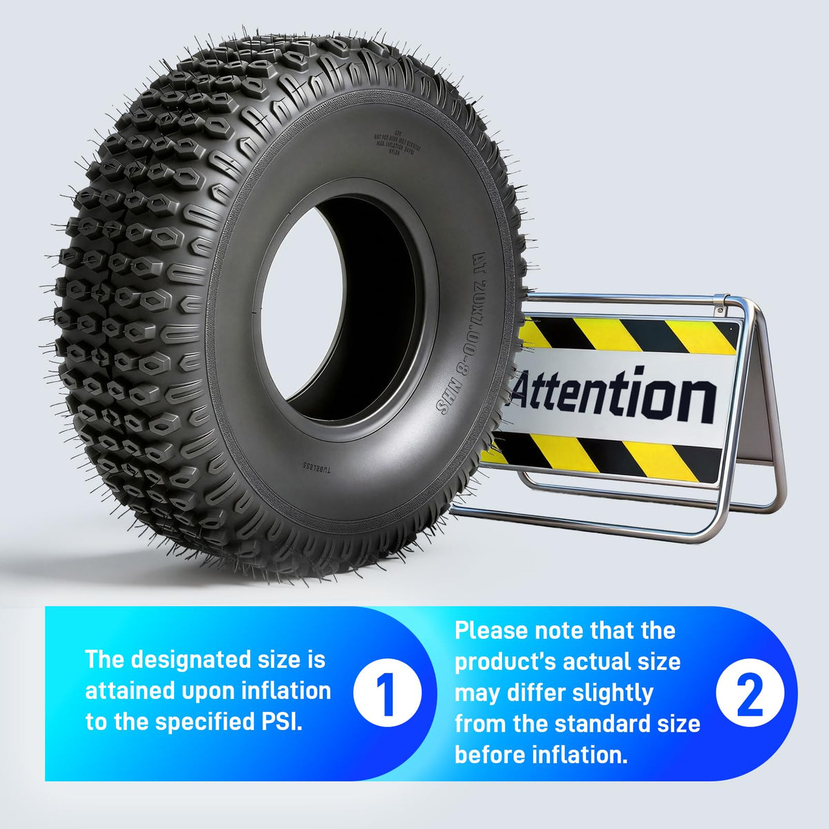 Set of 2 20x7-8 All-Terrain Tires V3175