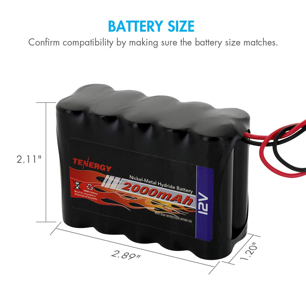 12V 2000mAh NiMH Rechargeable Battery Pack Y873215