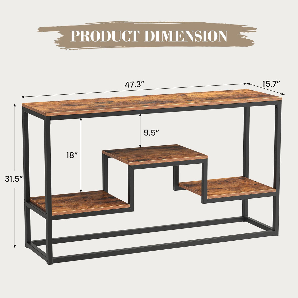 30" Tall Brown TV Stand V395643
