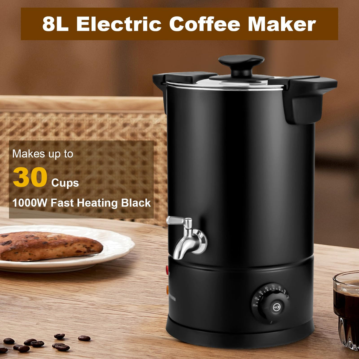 8L Electric Stainless Steel Coffee Urn L76766