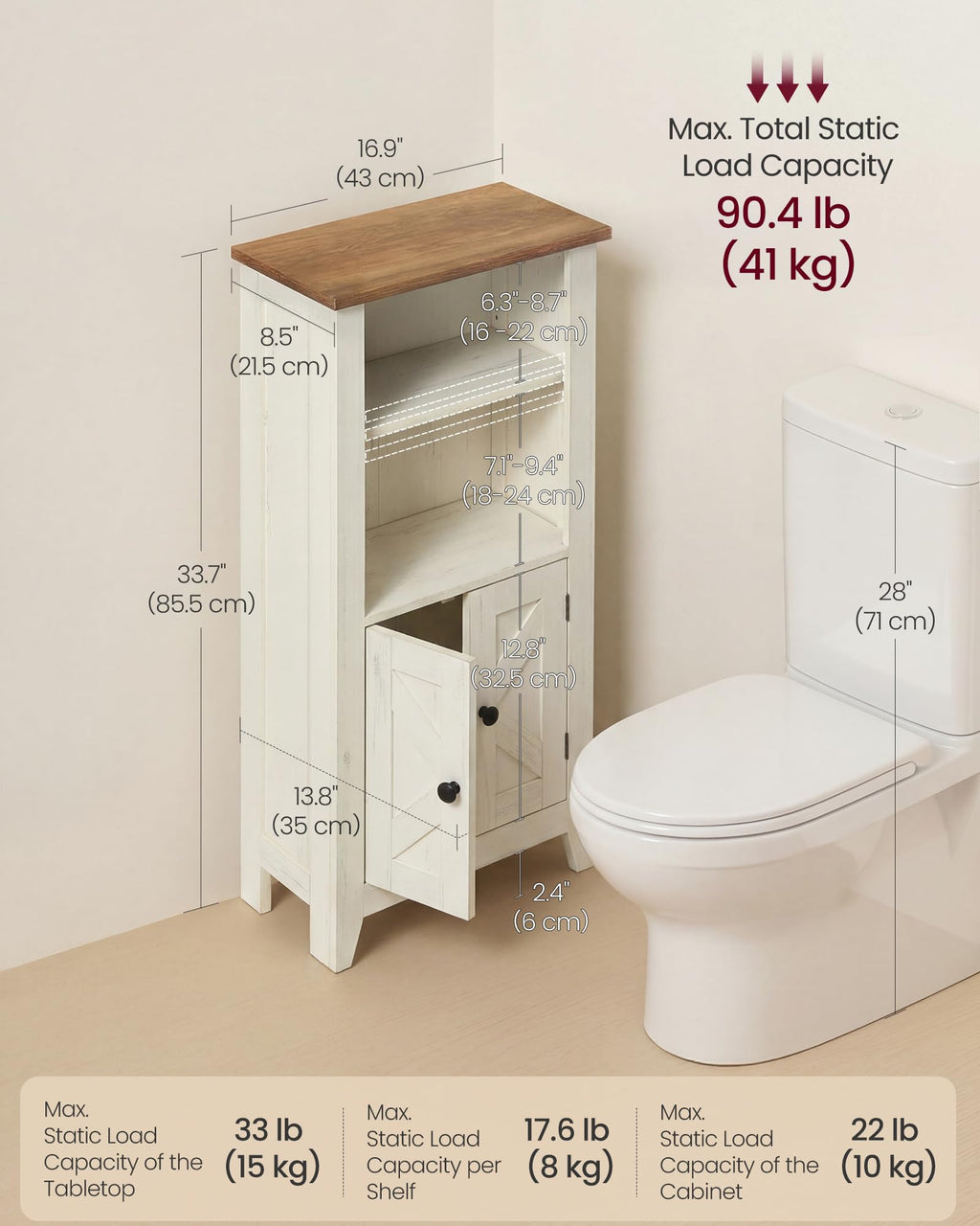 Farmhouse Storage Cabinet with 2 Barn Doors C1271