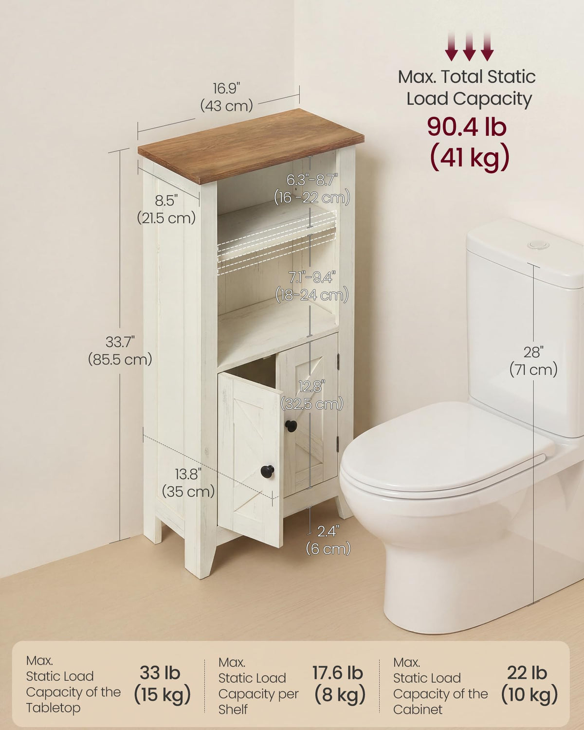 Farmhouse Storage Cabinet with 2 Barn Doors C1271