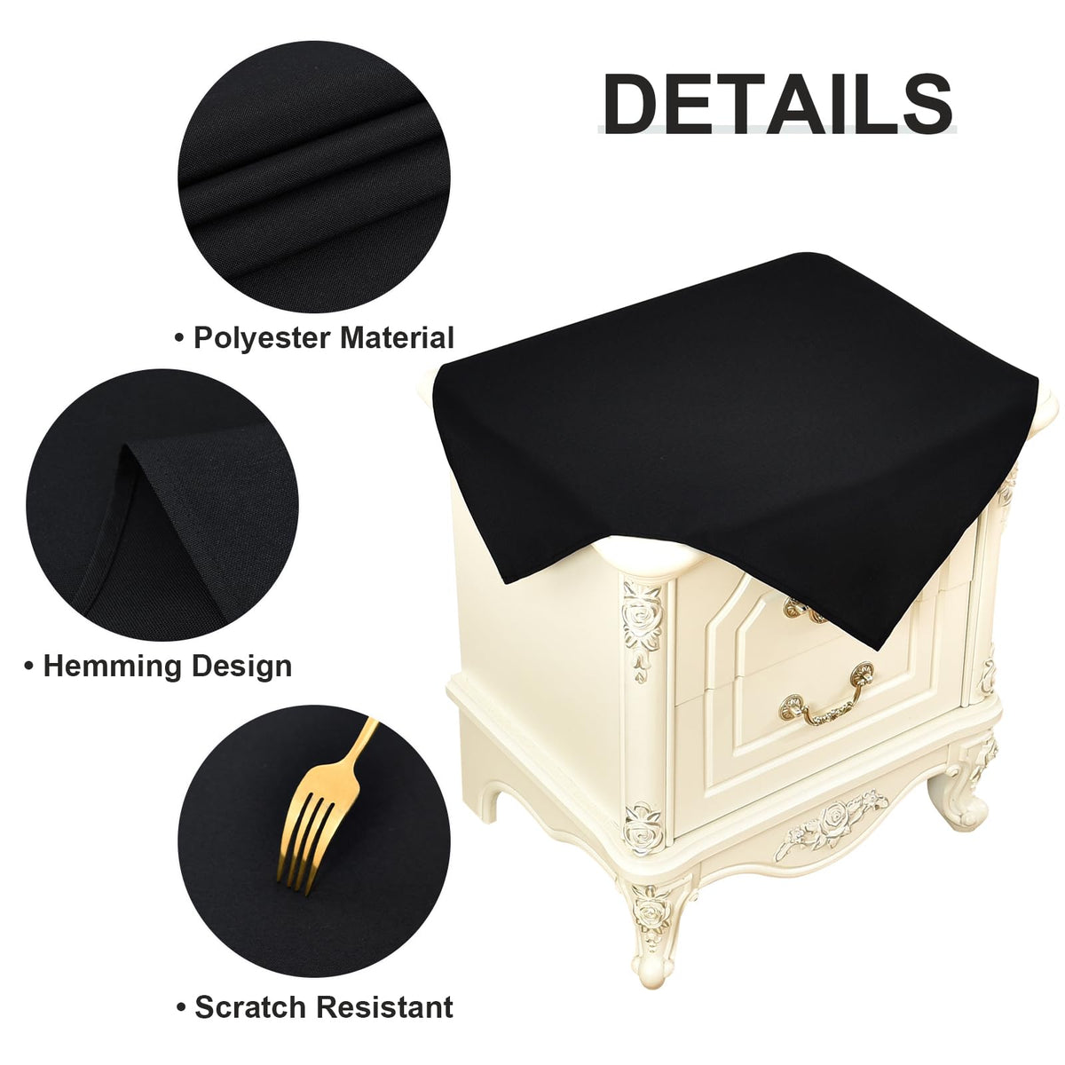 2 Pack 30x30 Inch Washable Tablecloth J94565