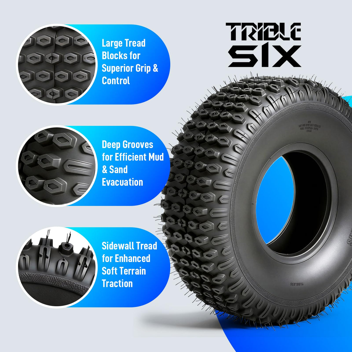 Set of 2 20x7-8 All-Terrain Tires V3175
