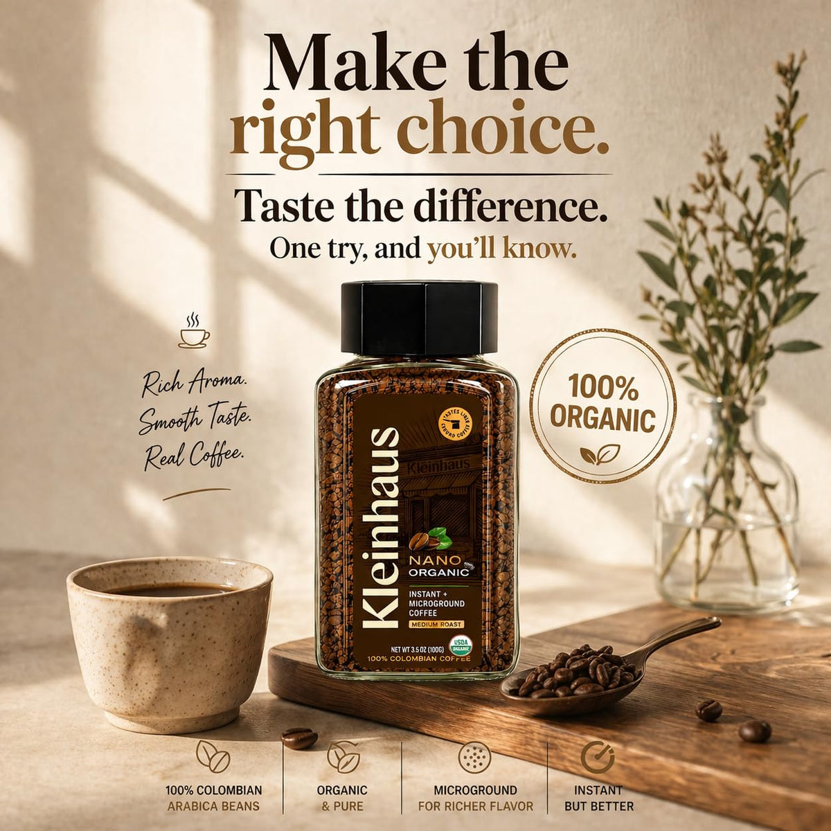 Organic Medium Roast Instant Coffee Z5723