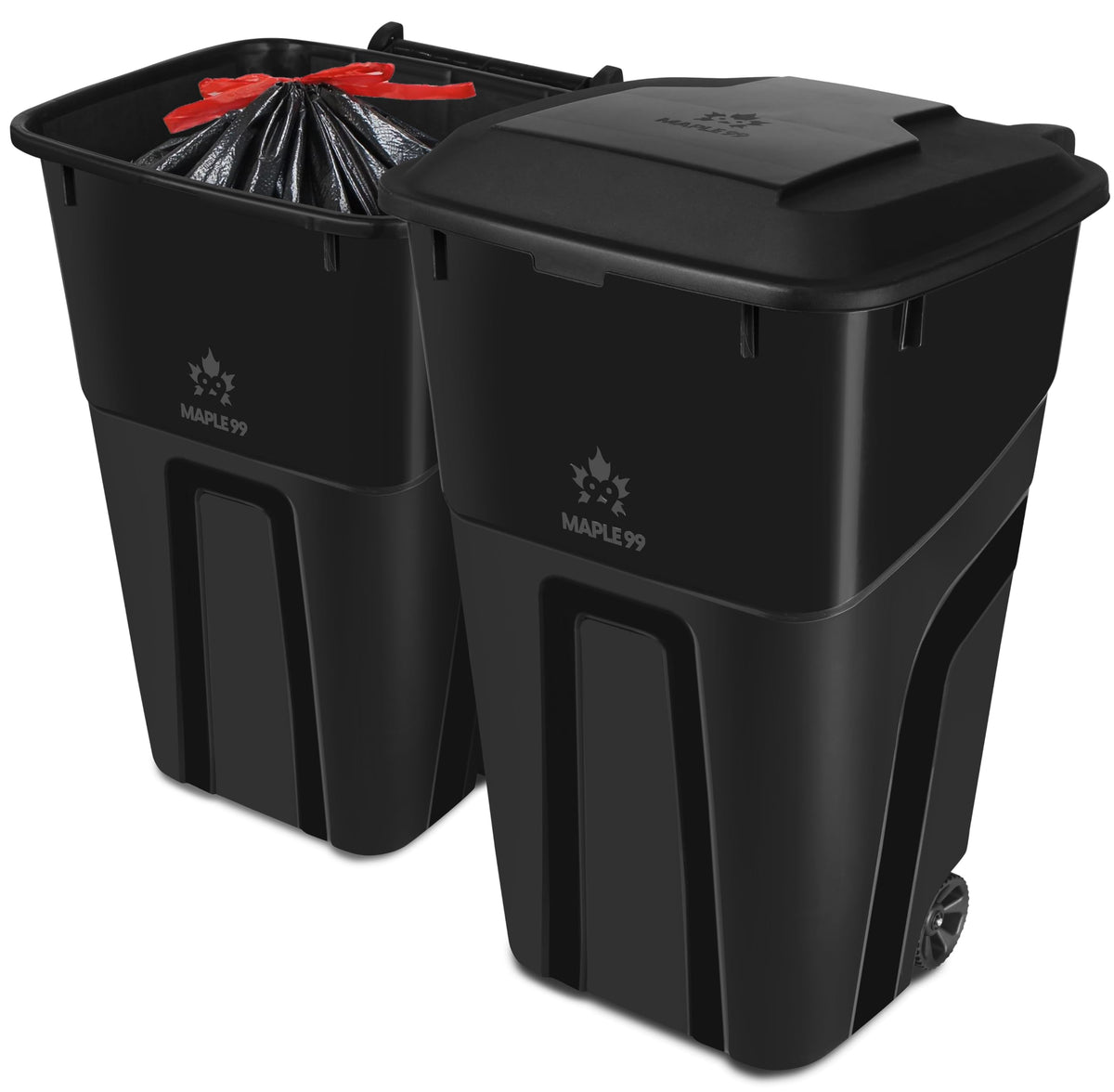 32 Gallon Wheeled Outdoor Garbage Can with Lid F64526