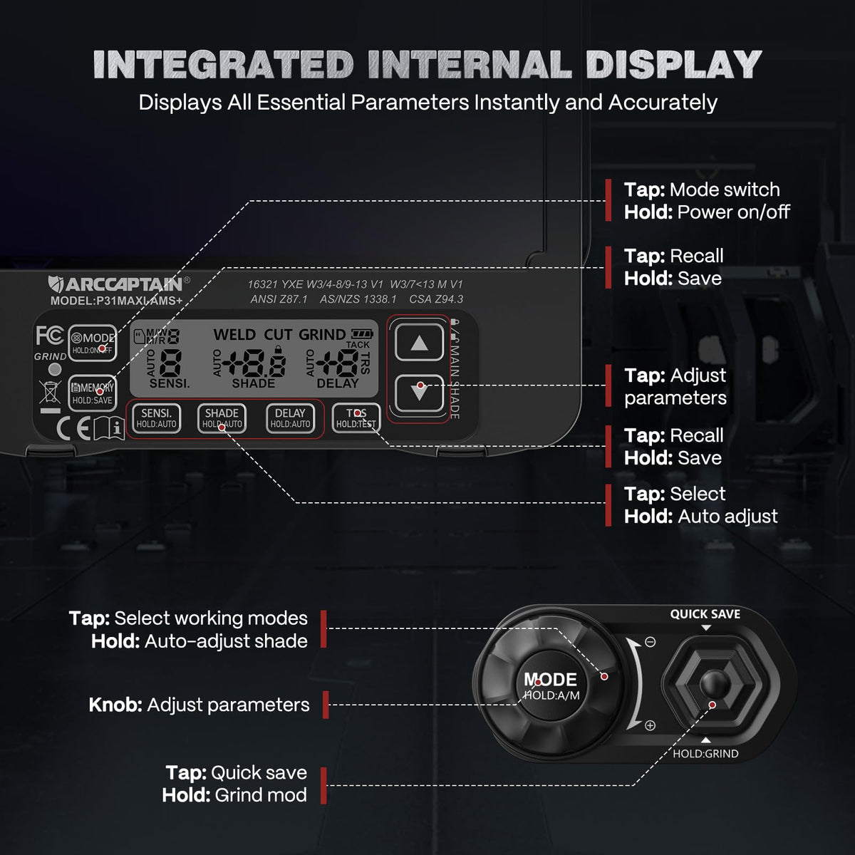 Intelligent Auto-Darkening Welding Helmet D802147