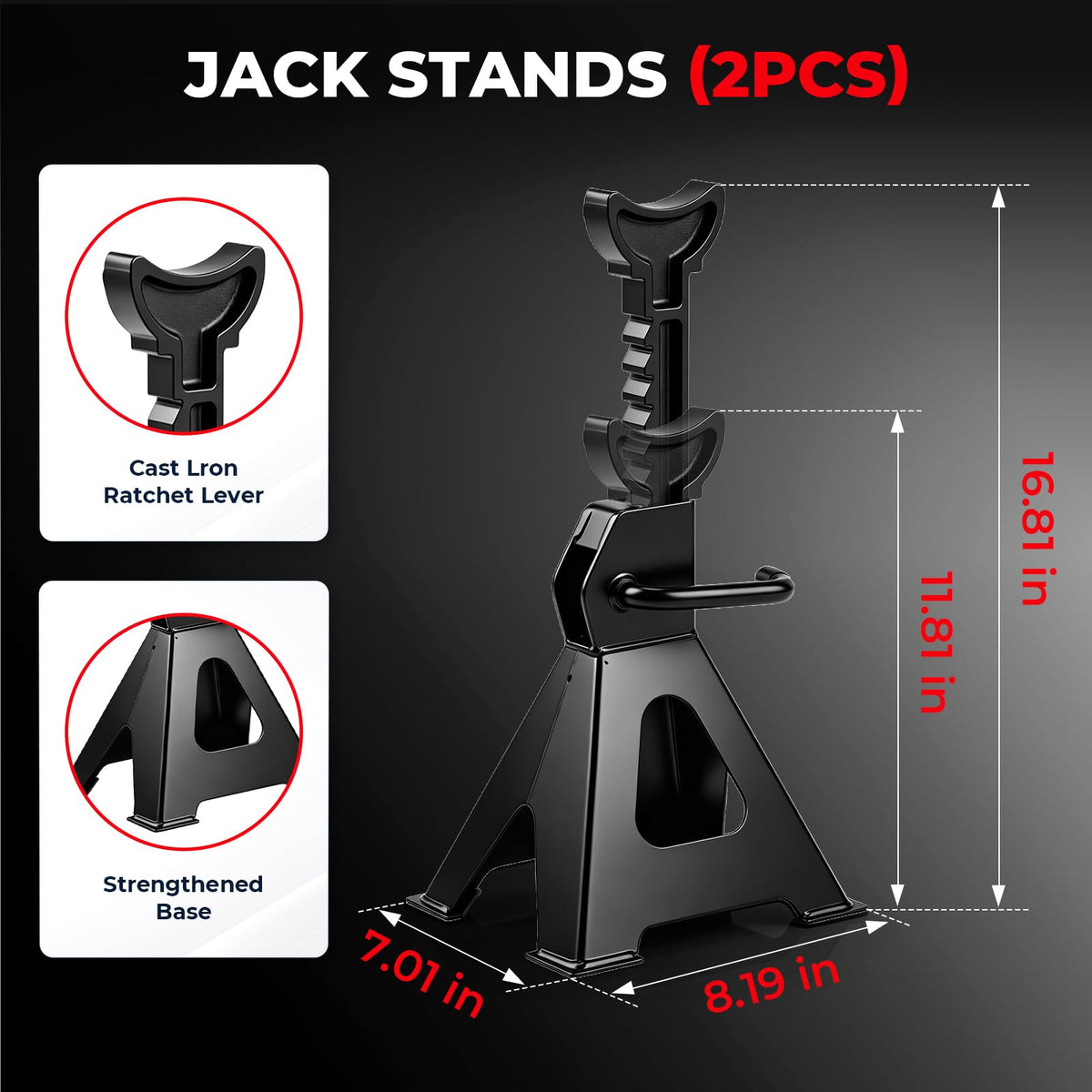 Heavy Duty Steel Hydraulic Floor Jack D958