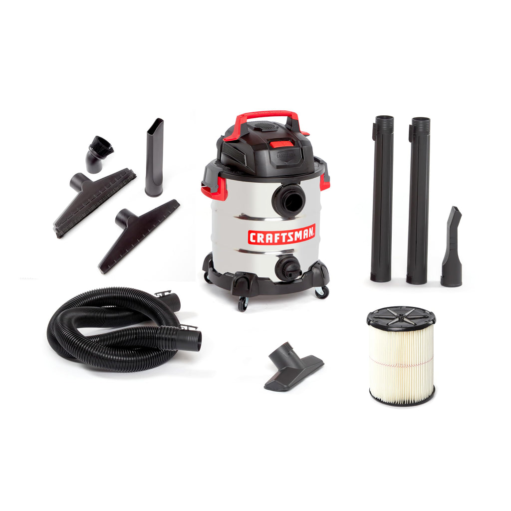 10 Gallon 6.0 Peak HP Stainless Steel Vacuum U4872