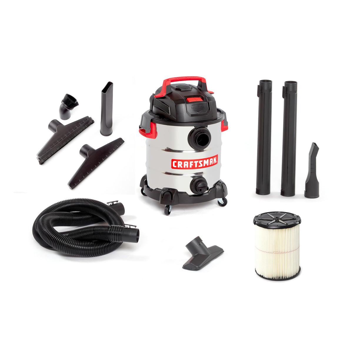 10 Gallon 6.0 Peak HP Stainless Steel Vacuum U4872
