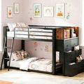 Twin Over Twin Bunk Bed with Storage Dresser B8621