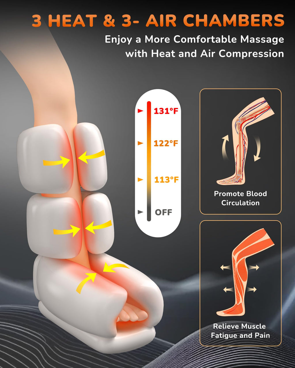 Air Compression Leg Massager with Heat Y56977