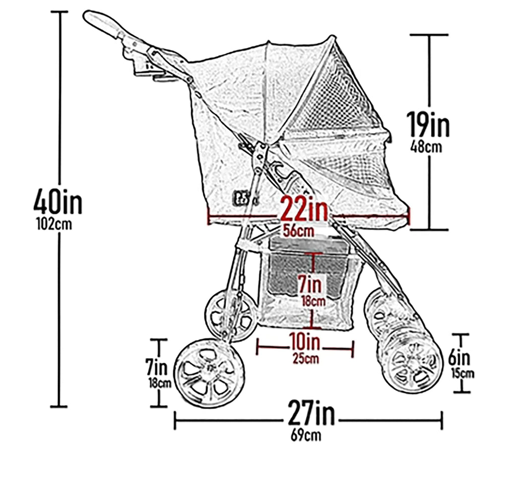 Green Pet Stroller N584