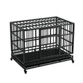 48" Metal Dog Crate with Tray & Wheels K625520