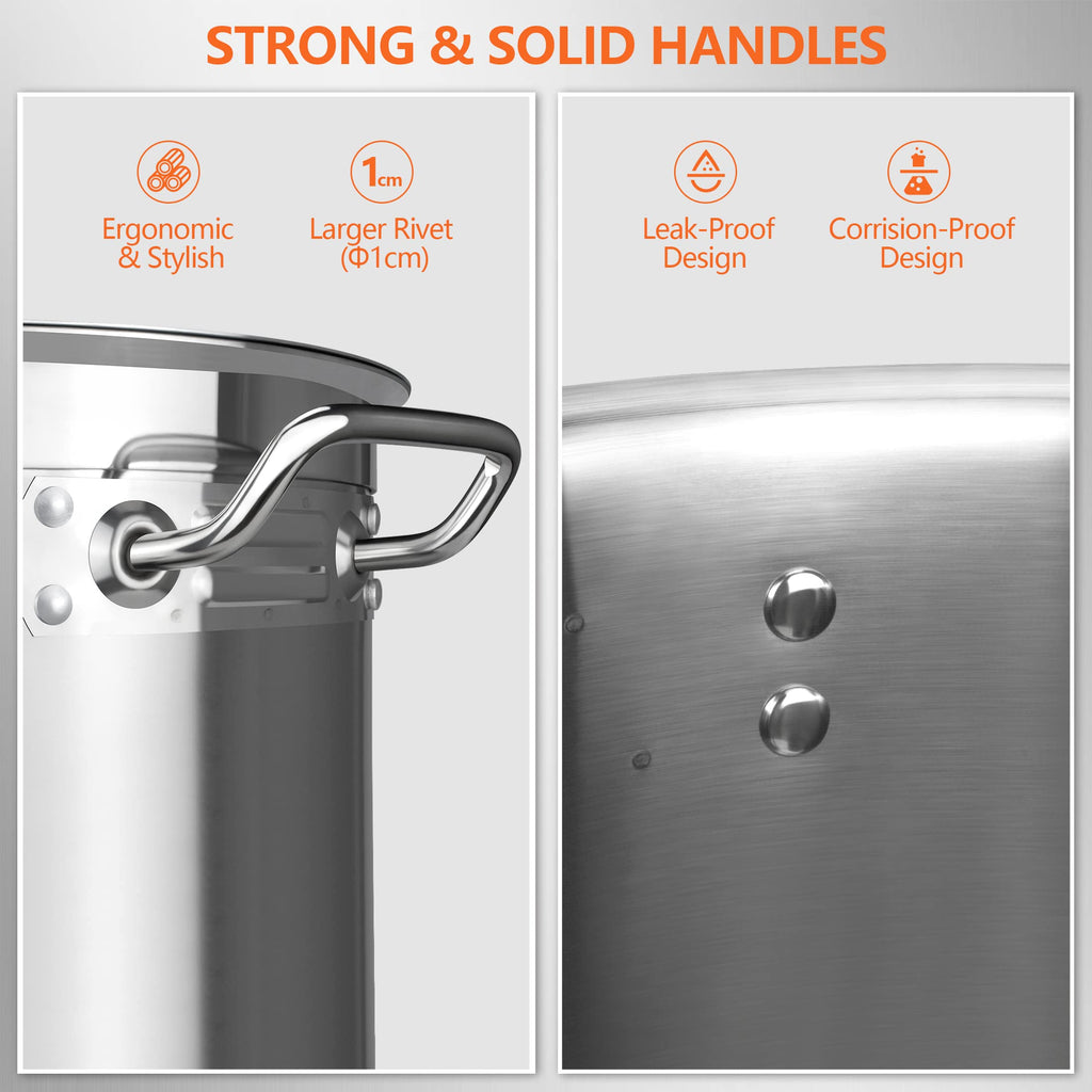40 Quart Stainless Steel Stock Pot with Lid M649232