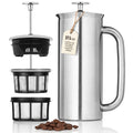 18oz Brushed Stainless Steel French Press C8841