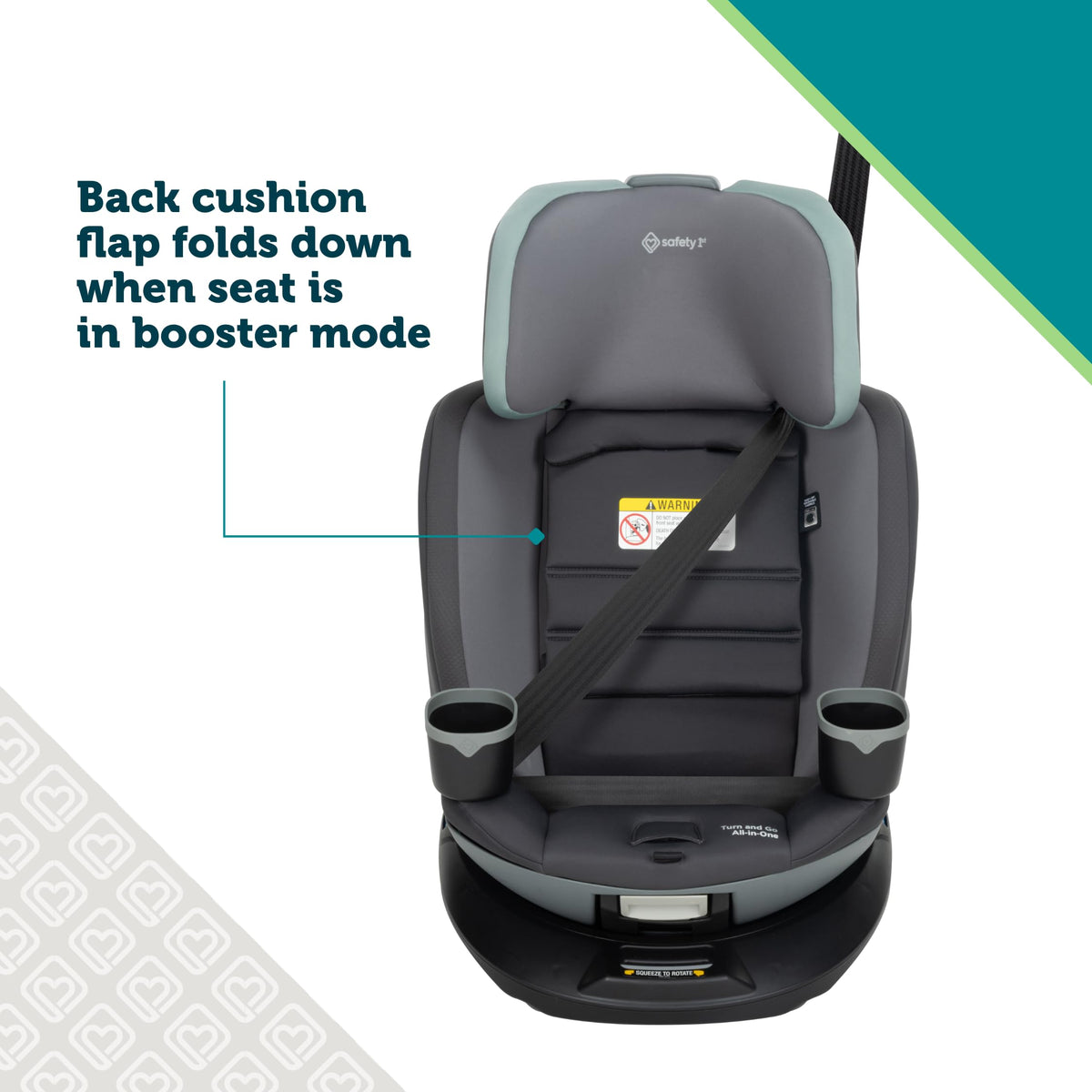 360 Rotating Convertible Car Seat, 5-100 lbs J129