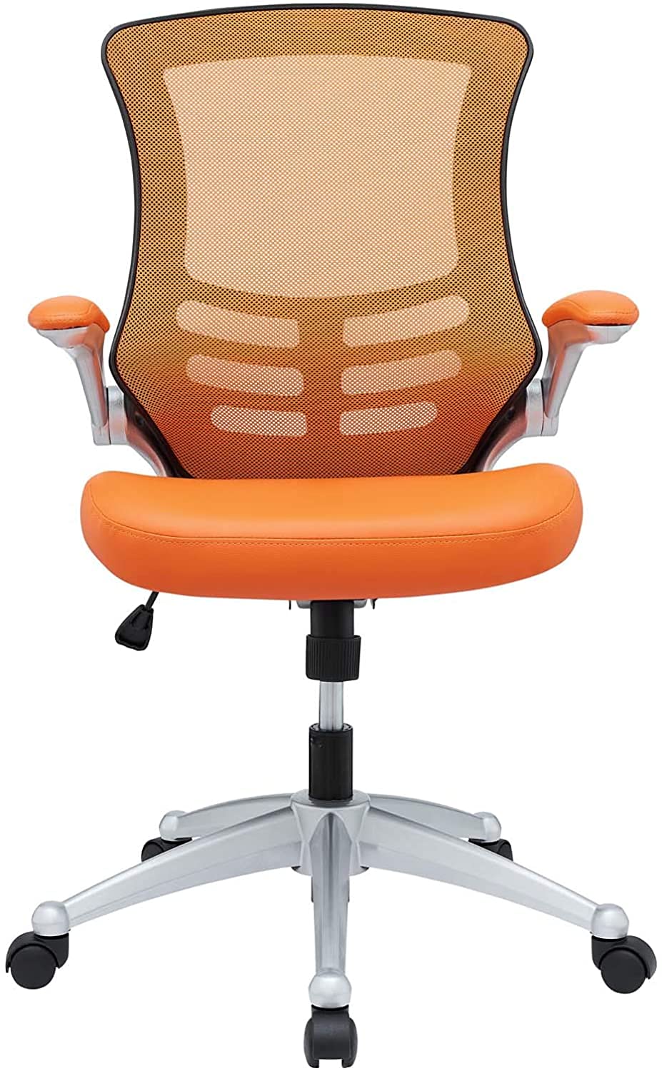 Orange Mesh Back Vinyl Seat Office Chair A5844