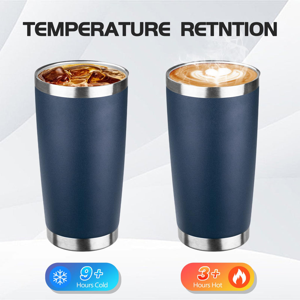 20oz Stainless Steel Travel Coffee Tumbler Navy Blue R101935