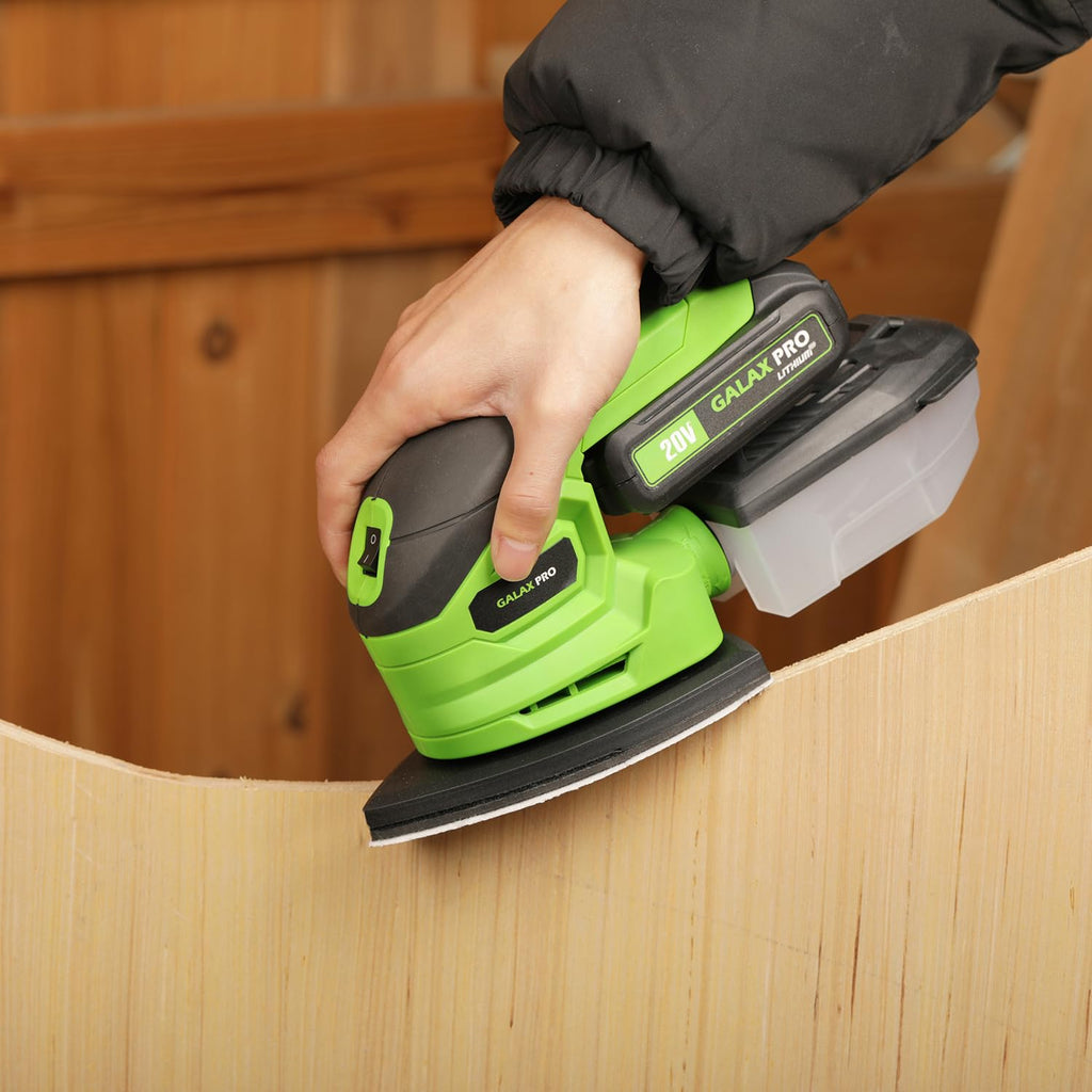 Cordless Detail Sander 2.0Ah Battery, 20 Pcs Sandpapers M372060