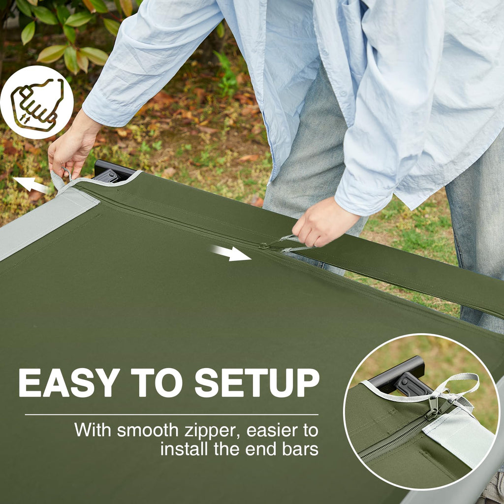 Extra Wide Folding Camping Cot with Carry Bag M962