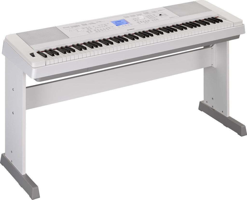88-Key Weighted White Digital Piano with Furniture Stand L51302