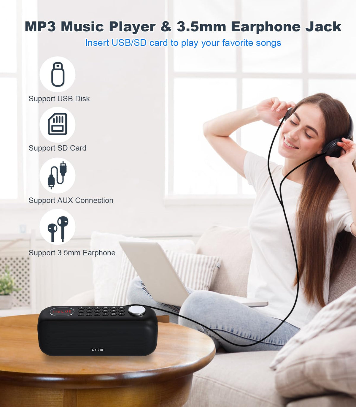 Portable Bluetooth Speaker FM Radio 10W E579