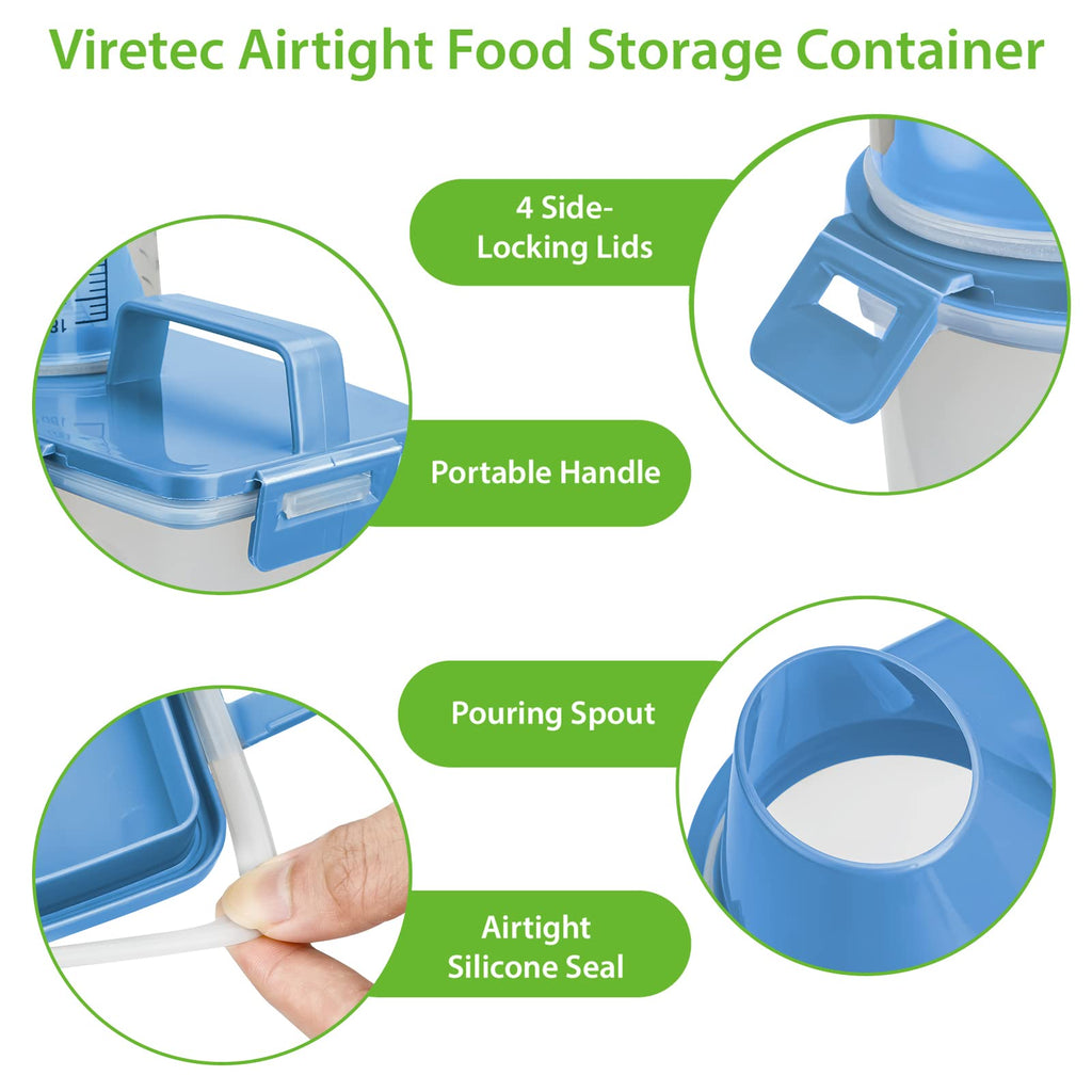 Airtight Rice Storage Container with Measuring Cup N528355