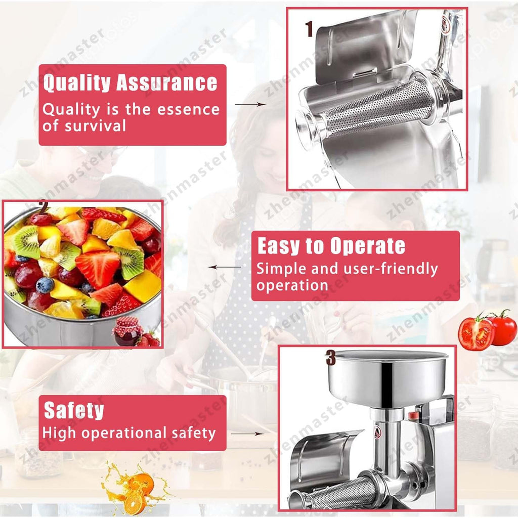 450W Stainless Steel Electric Tomato Strainer and Sauce Maker C900587