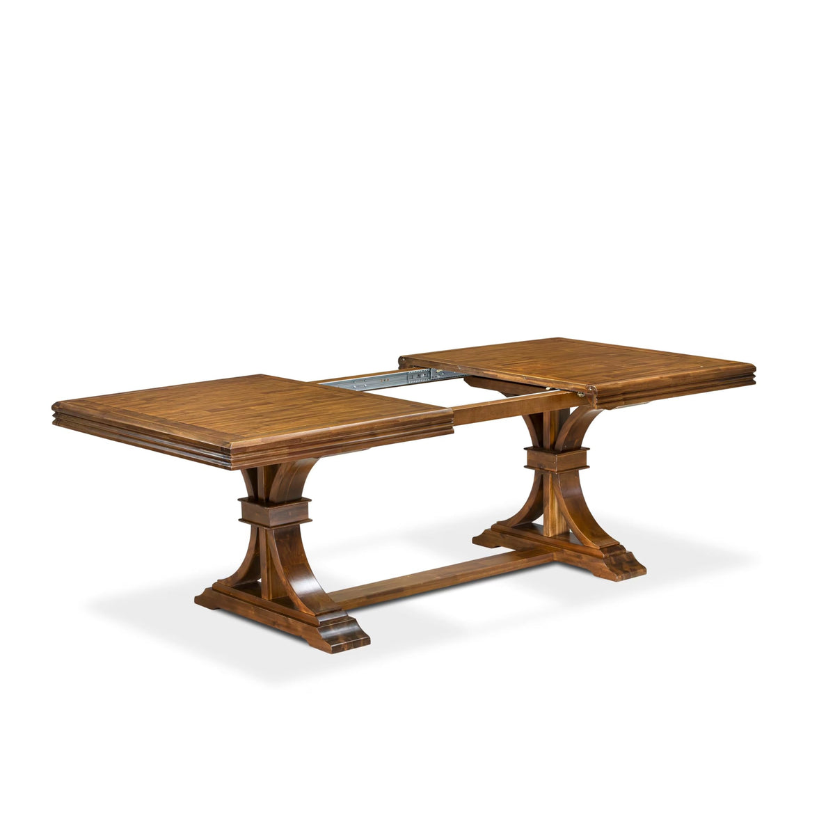 9 Piece Dining Table Set with 8 Light Beige Fabric Chairs R83804