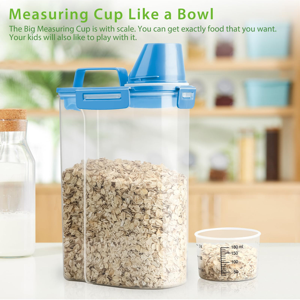 Airtight Rice Storage Container with Measuring Cup N528355