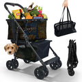 2-in-1 Folding Shopping Cart & Pet Stroller I60013