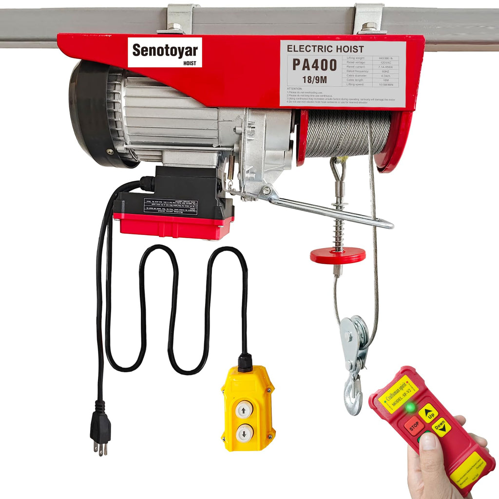 880lbs Electric Hoist Winch with Wireless Control H363924