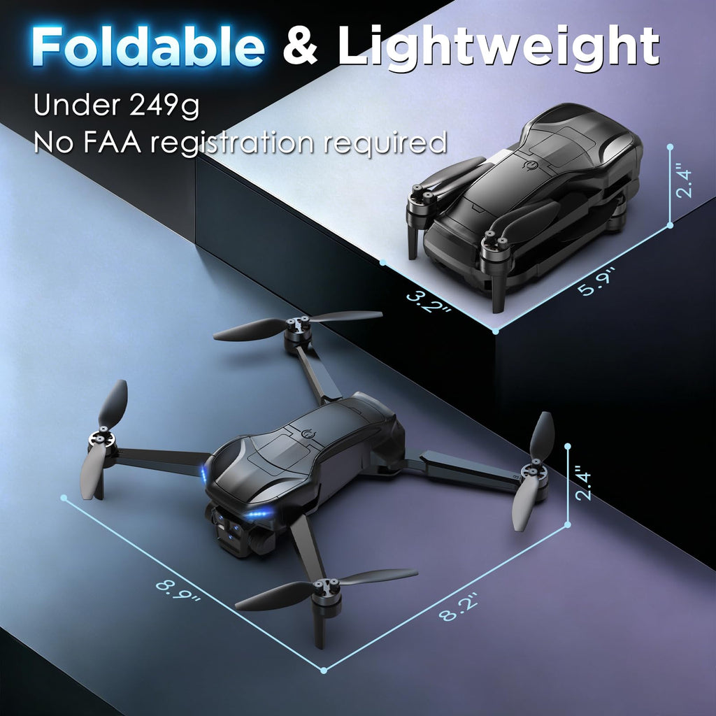 4K Camera GPS Foldable Drone with 4.5” HD Screen Controller A154