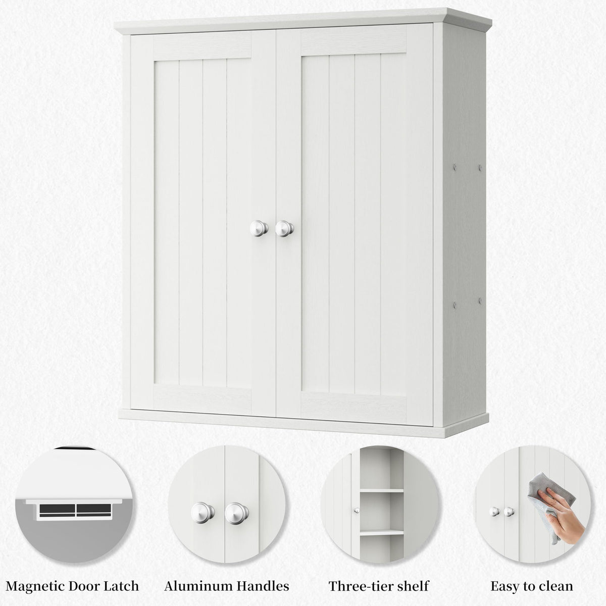 White Bathroom Wall Medicine Cabinet Z623