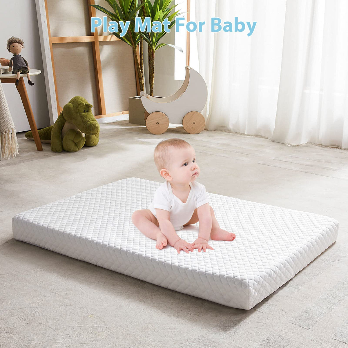 3" Waterproof Memory Foam Pack and Play Mattress White G151696