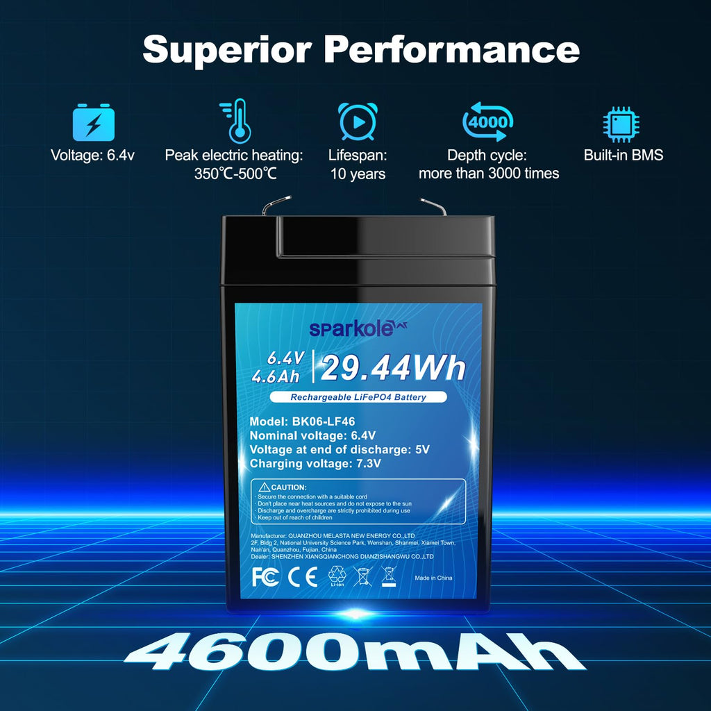 6.4V 4.6Ah LiFePO4 Battery F3098